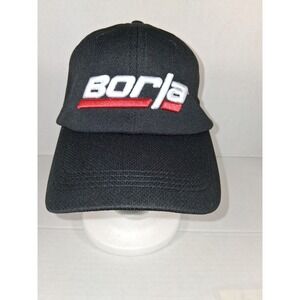 Borla Hat Cap Black Embroidered Logo Adjustable Mens Automotive‎ Racing